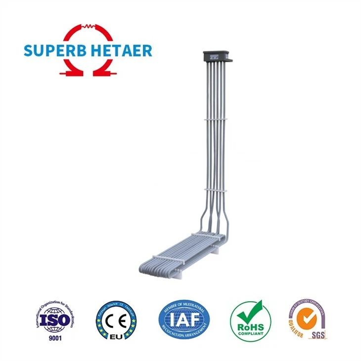 Anti Corrosion Tubular Heating Element Coated Ptfe Immersion Water Heater For Electroplating Industry