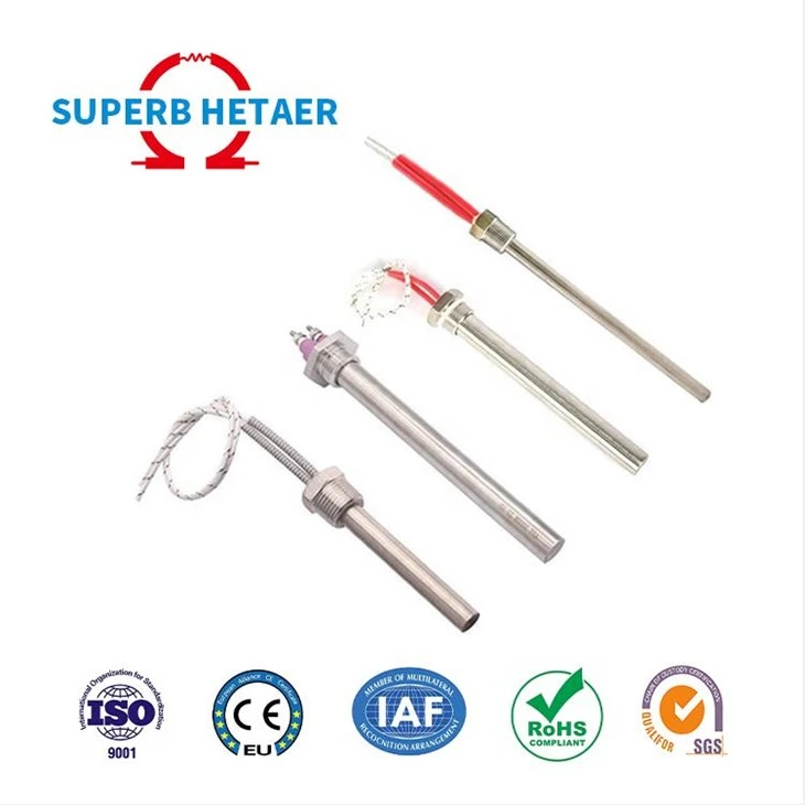 Electric Resistance Tube Air Wax Pencil Tubular Element Stainless Steel Infrared Water Immersion Cartridge Heater With Flange Or Thread Silicone Wire